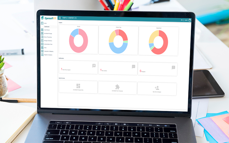 Automated HR software dashboard replacing manual employee spreadsheets.