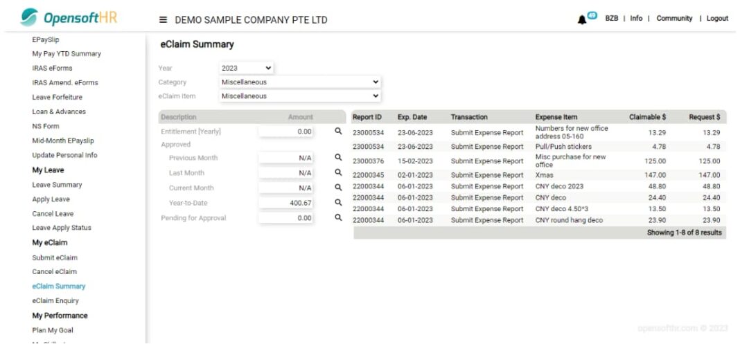 8 Essential Features of an Expense Claim ESS Portal - Opensoft HR