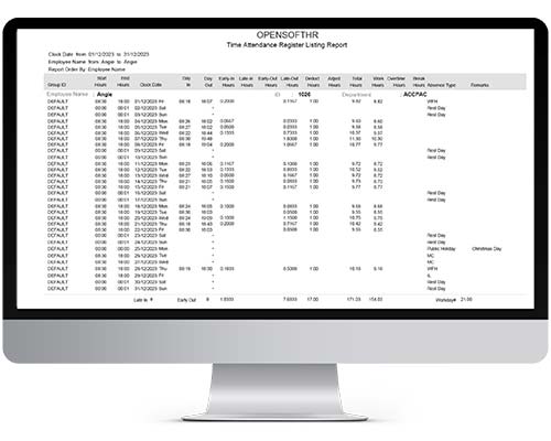 time attendance report